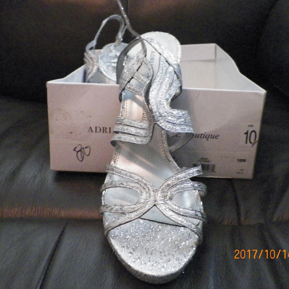 Silver Adrianne Papell Sandals